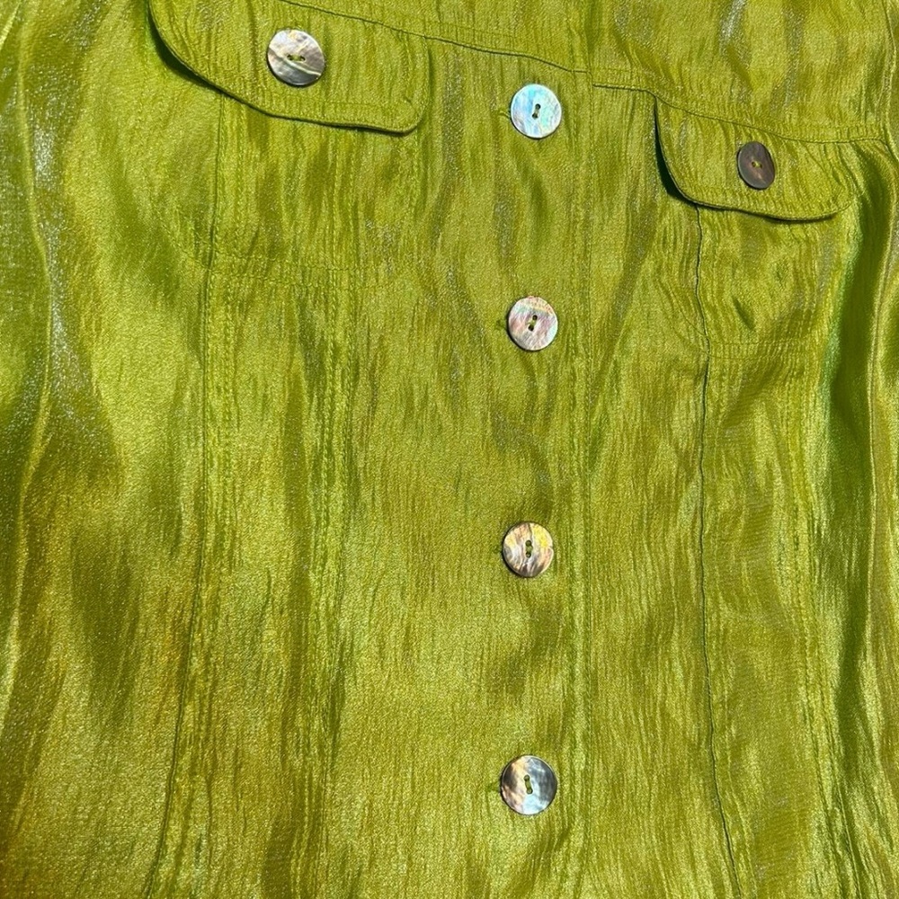 Ruby Rd. Shiny Green Jacket - Picture 3 of 5